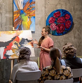 Cultural event held in a party hall for hire.