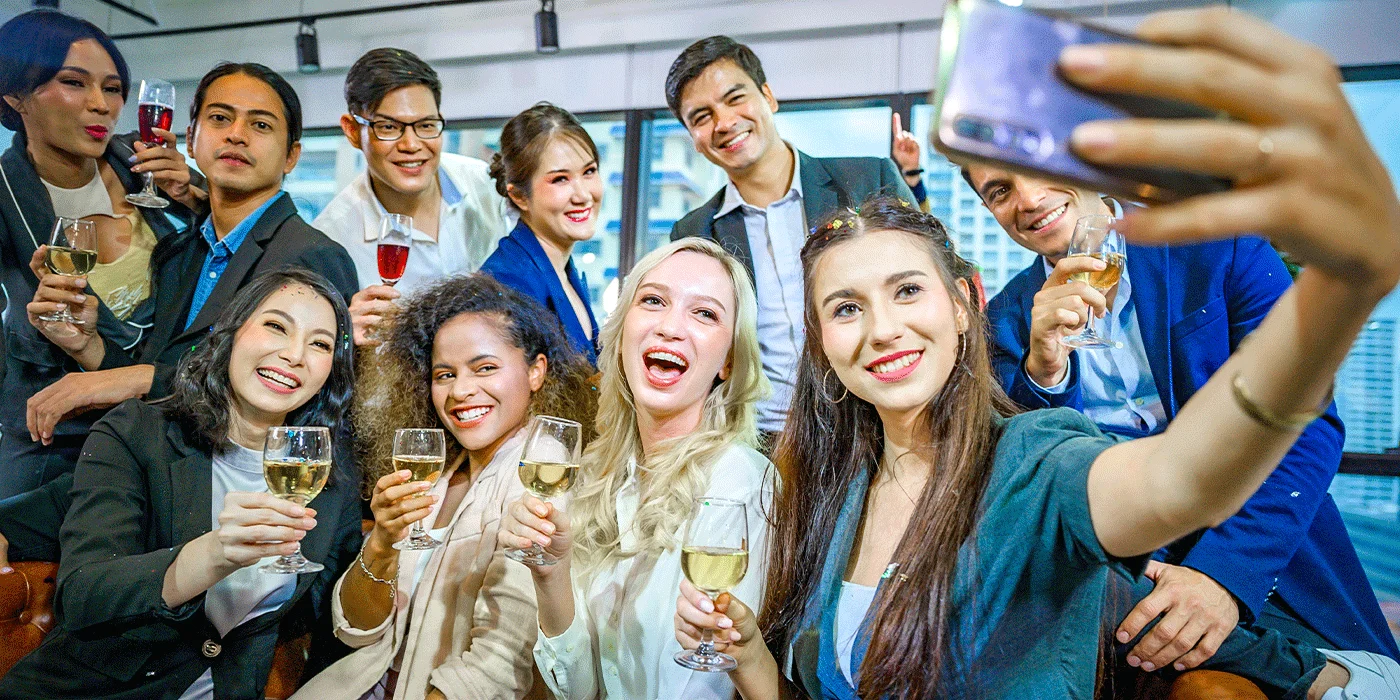 Business event held at a modern party hall in London